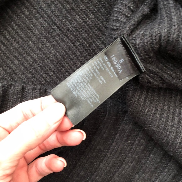 All Saints Charcoal Grey Open Shoulder Cardigan - Picture 8 of 8